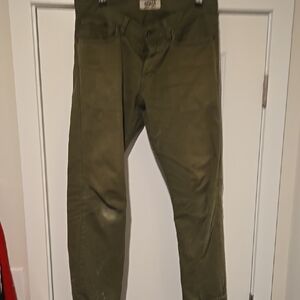 Naked & Famous Denim Olive Green Pants